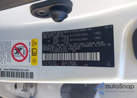 2017 Lexus Rx 350 из США, поврежденный, VIN 2T2ZZMCA4HC056349